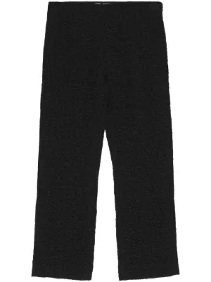 GANNI ブラック ワイドパンツ プリーツ入り GANNI ブラック ワイドパンツ プリーツ入り