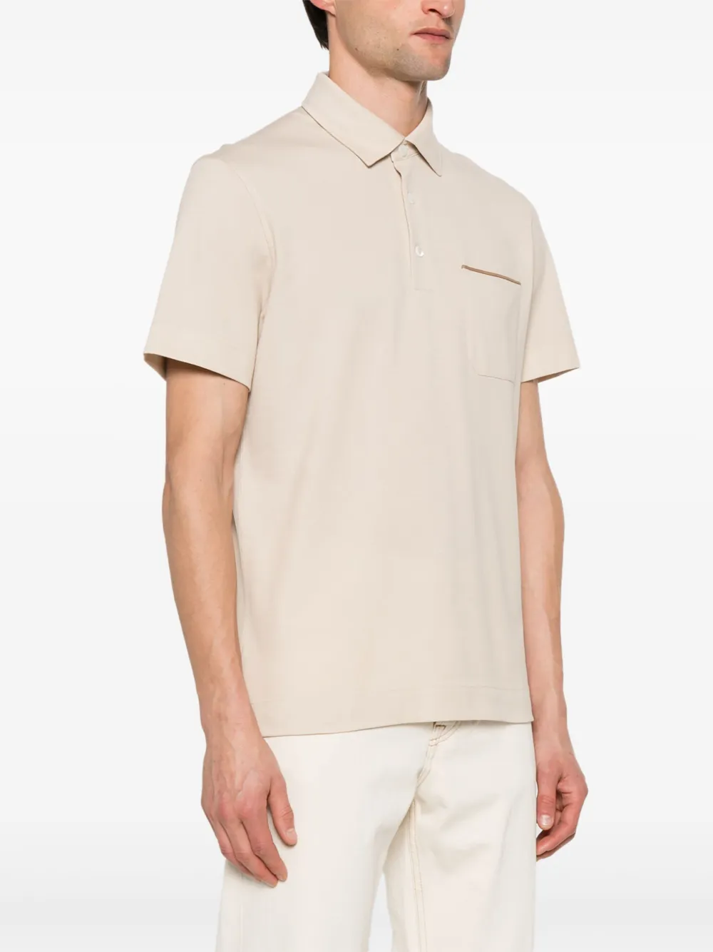 Zegna Piqué poloshirt Beige