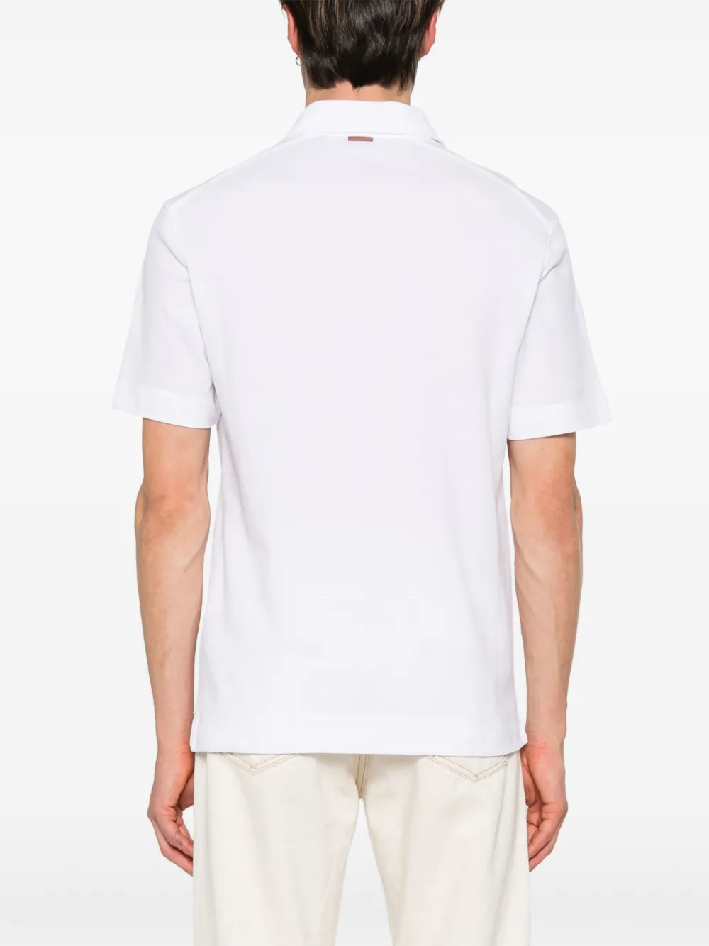 Zegna Piqué poloshirt Wit