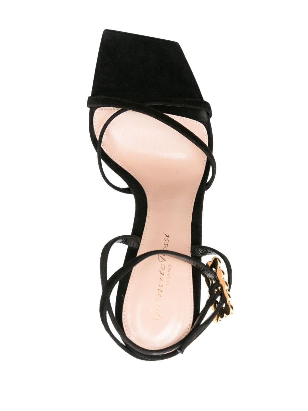 Shop Gianvito Rossi Wonder 105mm Suede Sandals In Black