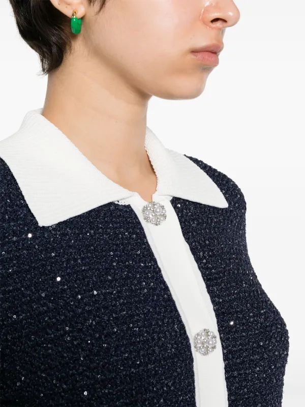 LIU JO sequin-embellished Bouclé Jacket - Farfetch