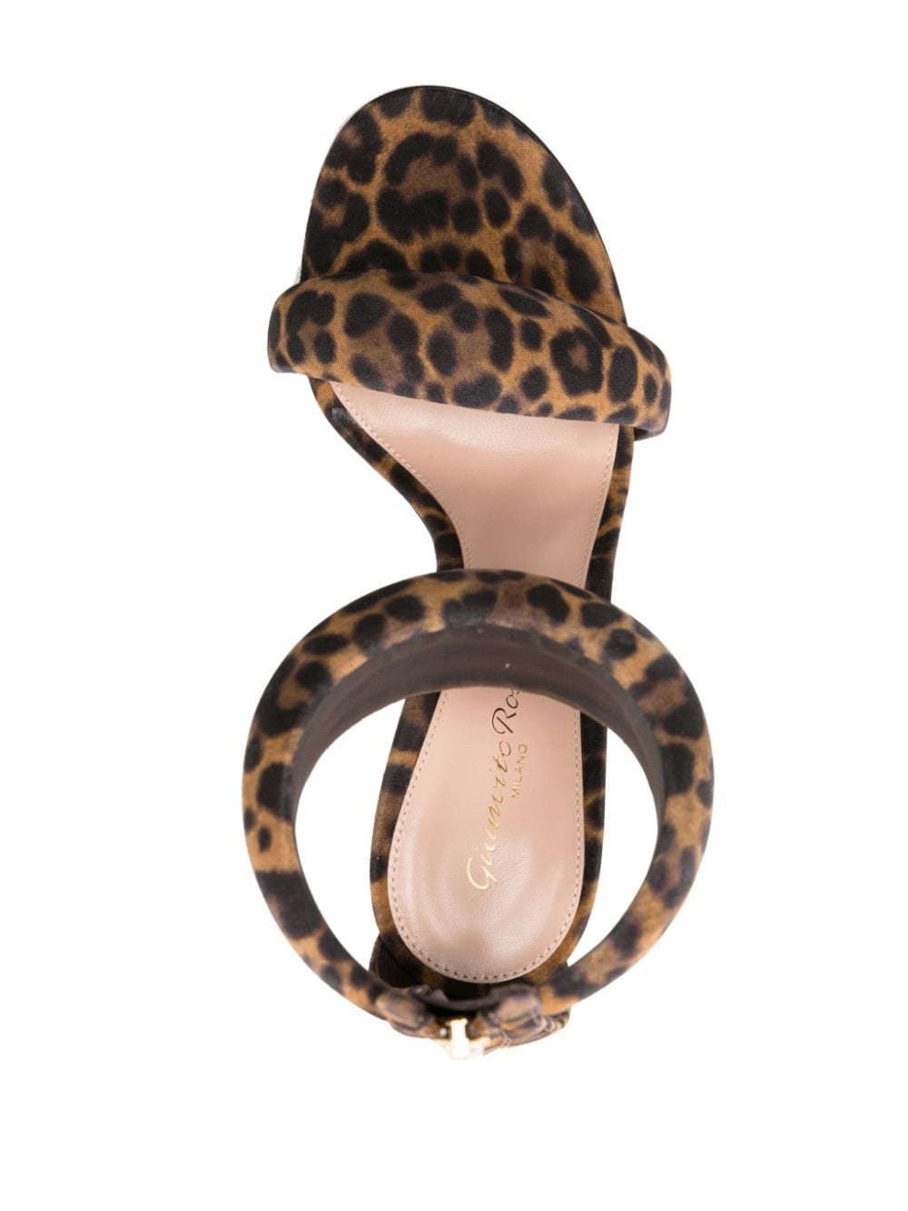 Shop Gianvito Rossi Bijoux 105mm Leopard-print Sandals In Brown