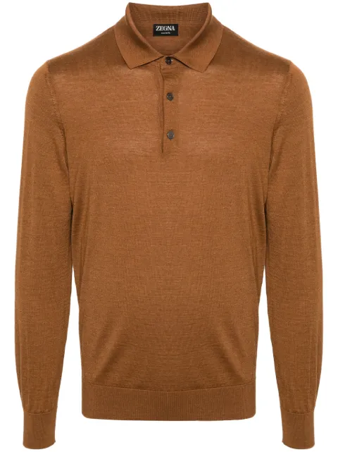 Zegna Foliage Cashseta polo shirt