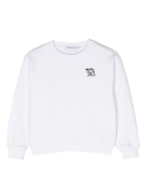 Calvin Klein Kids logo-print jersey sweatshirt