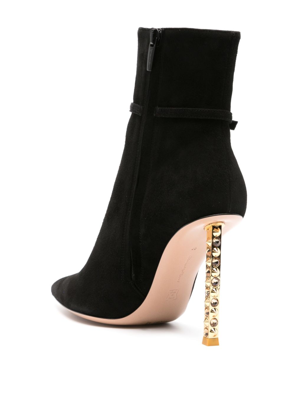 Shop Gianvito Rossi Wonder 105mm Suede Boots In Black