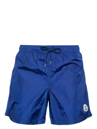 Moncler appliqué-logo Drawstring Swim Shorts - Farfetch