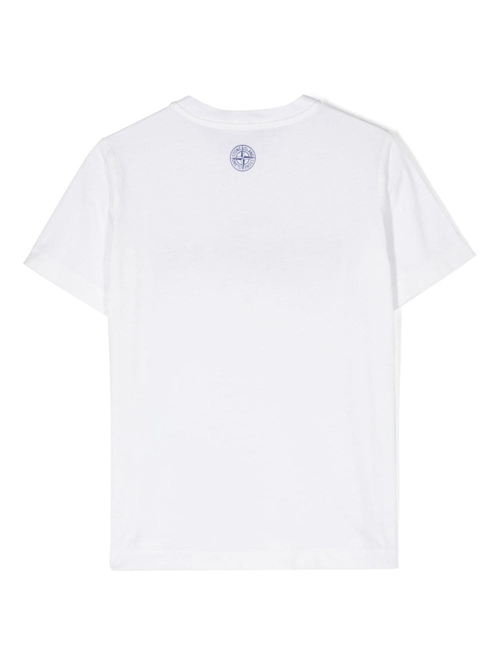 Stone Island Junior Katoenen T-shirt met logoprint Wit