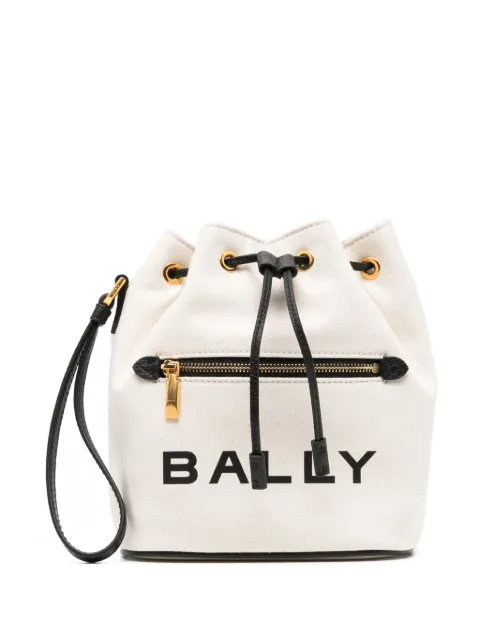 Bally Bar canvas bucket bag