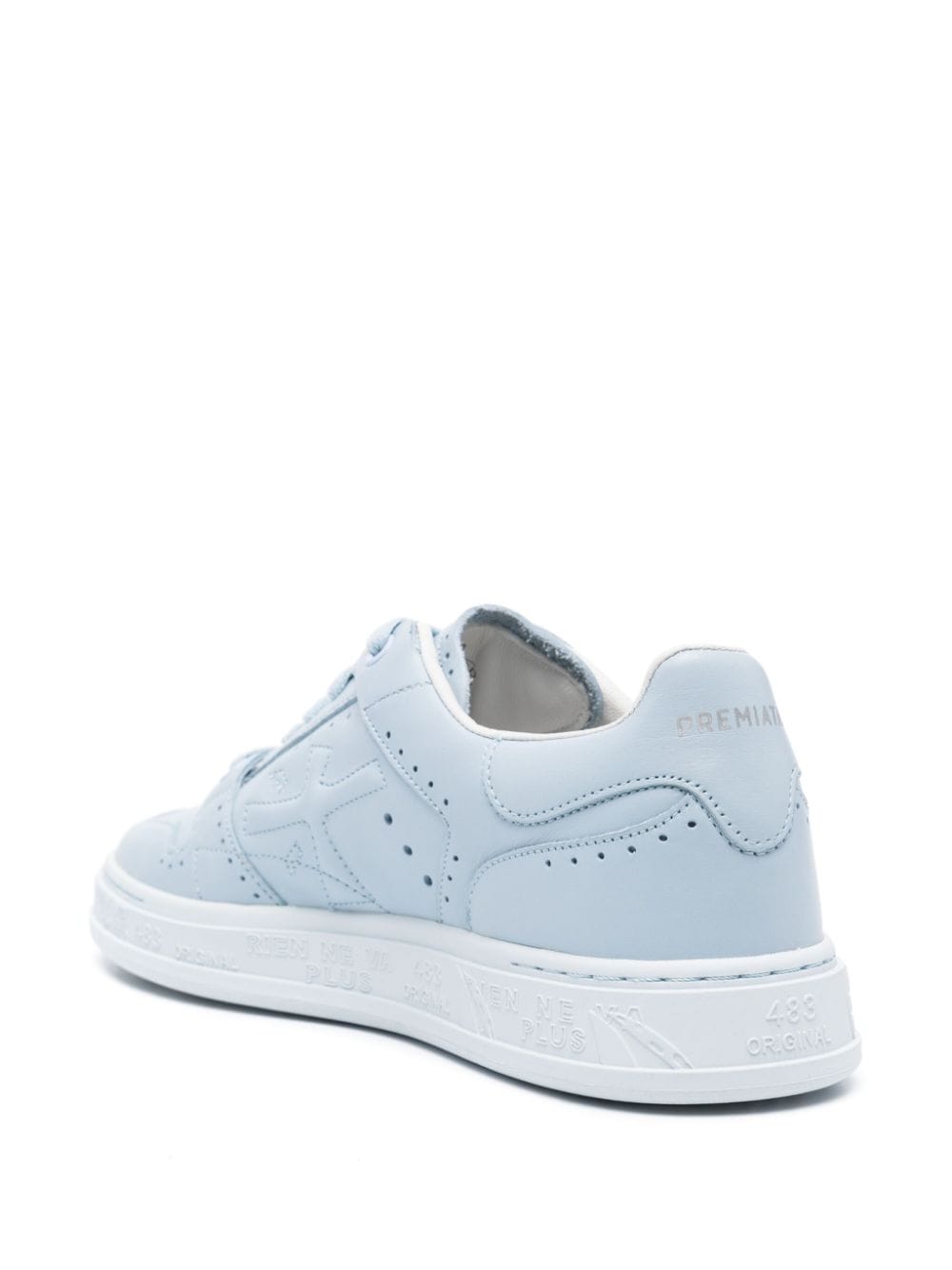 Shop Premiata Quinn Floral-appliqué Sneakers In Blue
