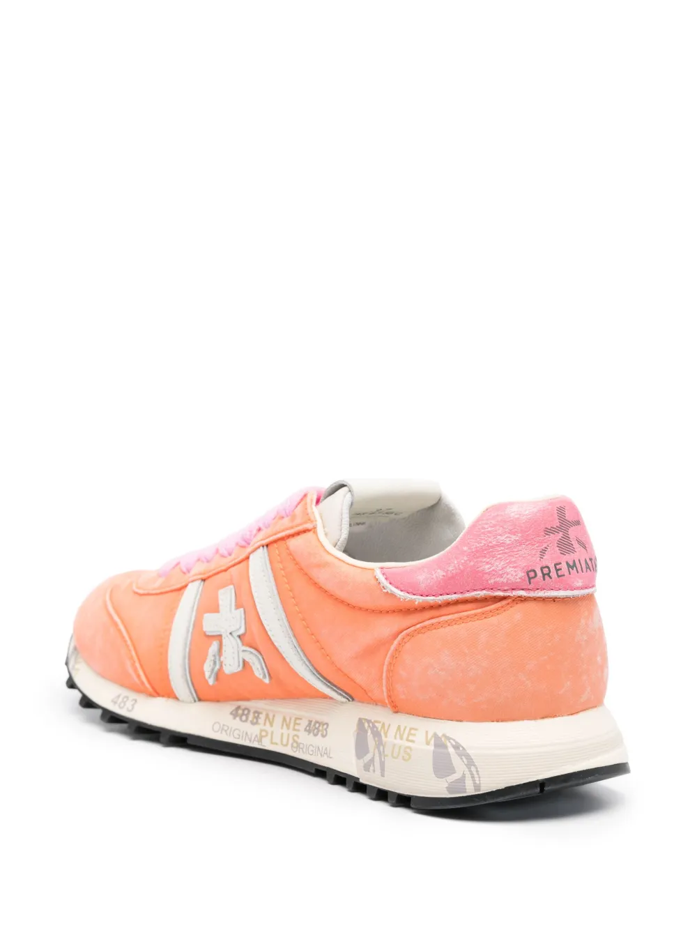 Shop Premiata Lucy Panelled Sneakers In Orange