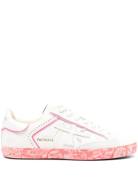 Premiata Stevend distressed leather sneakers