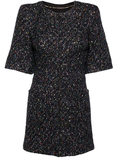 HOT SALE CHANEL bell sleeves sequinned minidress Women