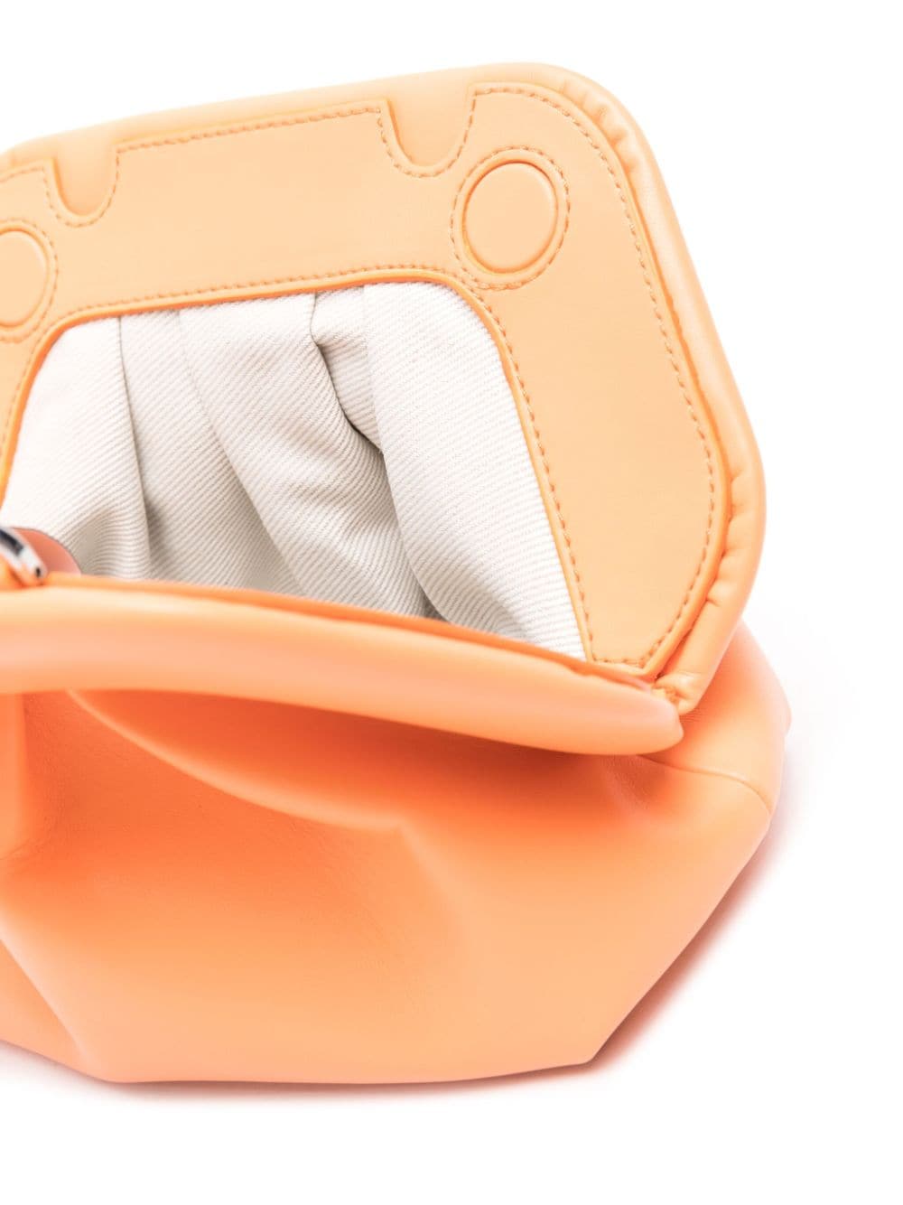 Shop Themoirè Bios Leather Clutch Bag In Orange