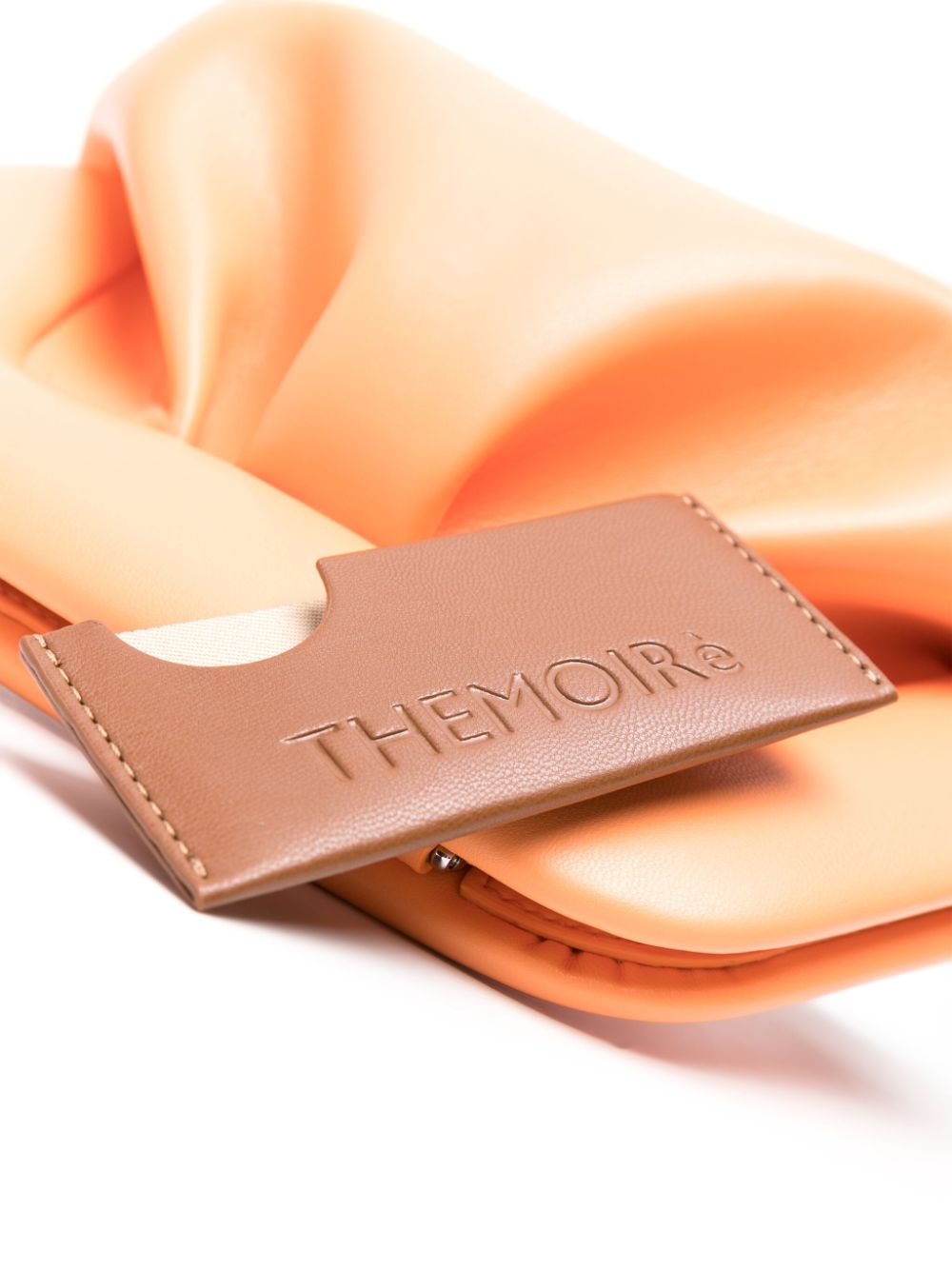 Shop Themoirè Bios Leather Clutch Bag In Orange