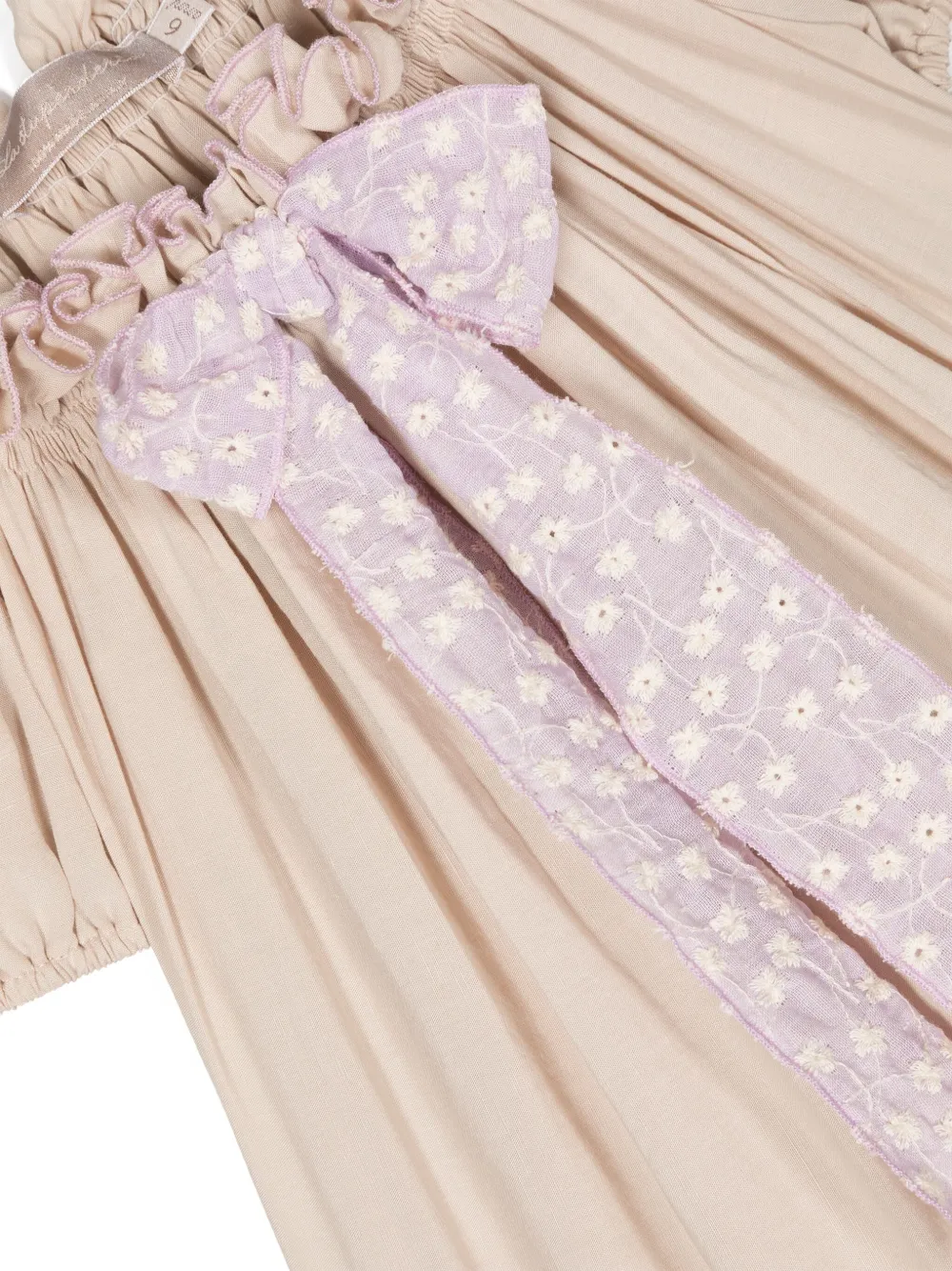 LA STUPENDERIA BOW-DETAIL FLARED DRESS