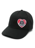 Moncler logo-patch cotton hat - Black