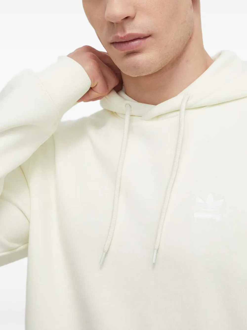 adidas Hoodie met geborduurd logo Beige