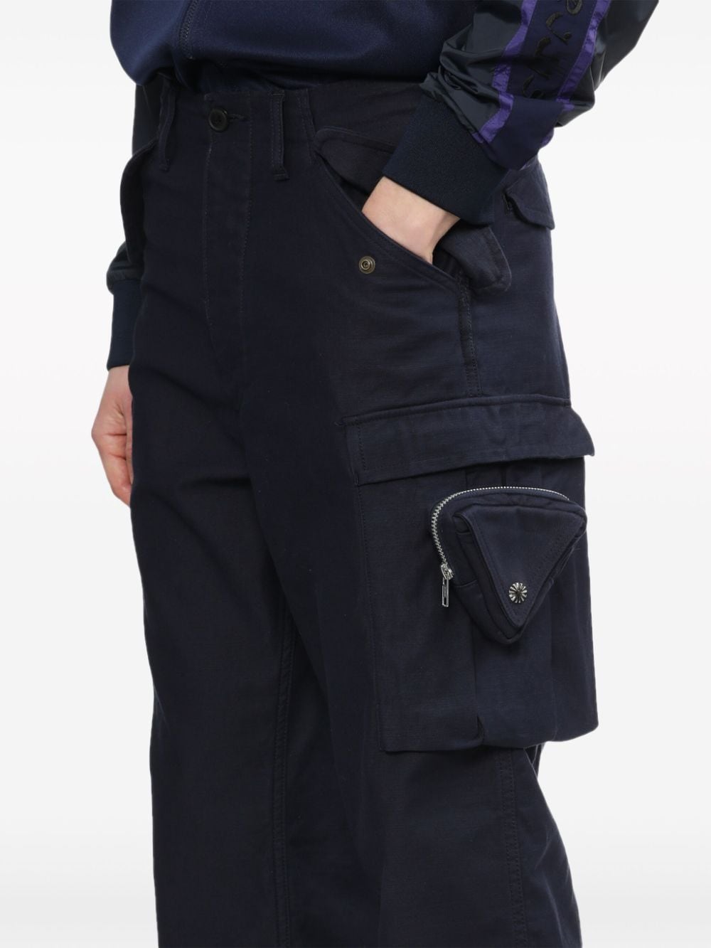 Shop Toga Straight-leg Cargo Trousers In 蓝色