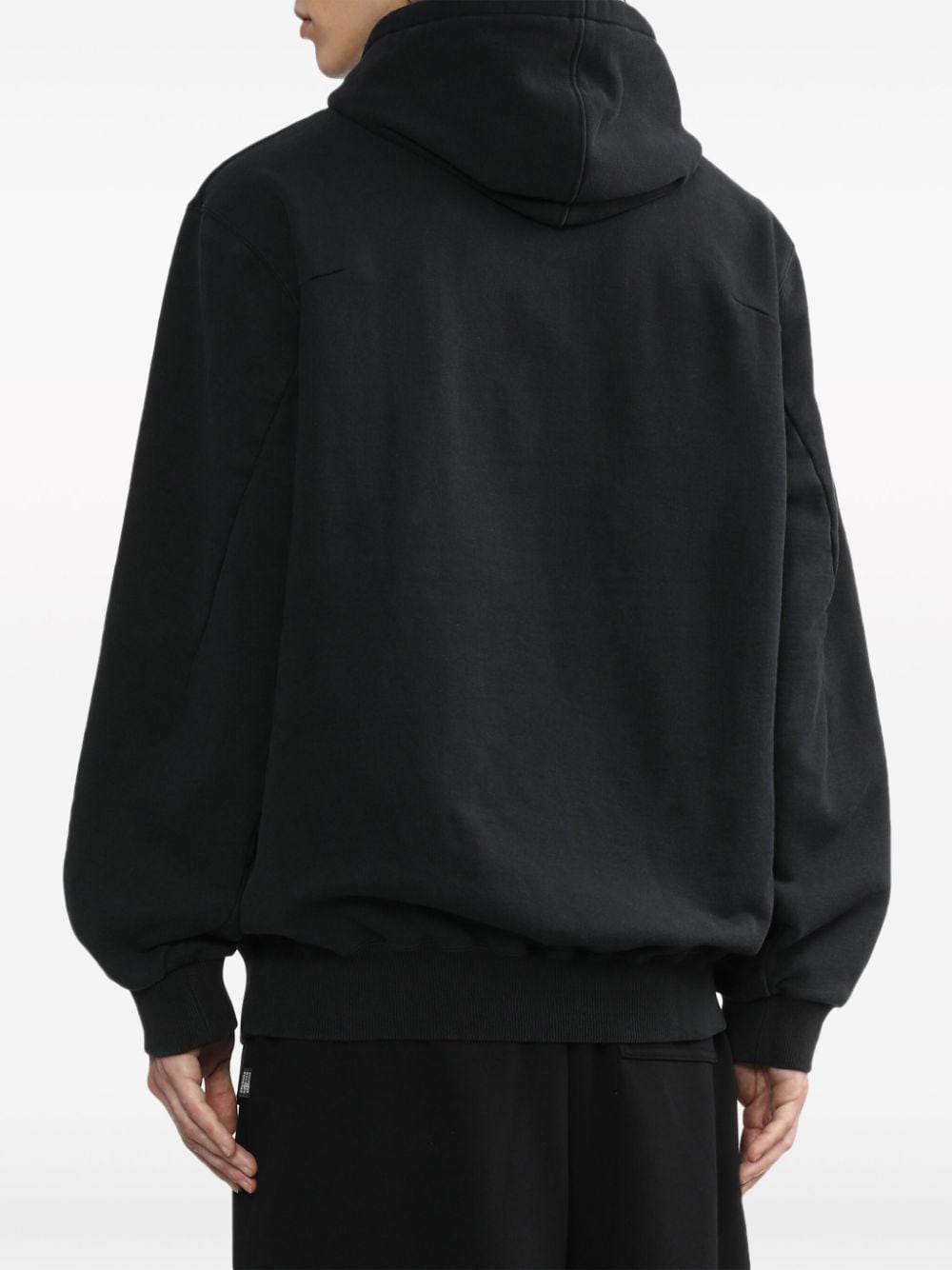 Shop Doublet Cd-r Embroidered Cotton Hoodie In Black