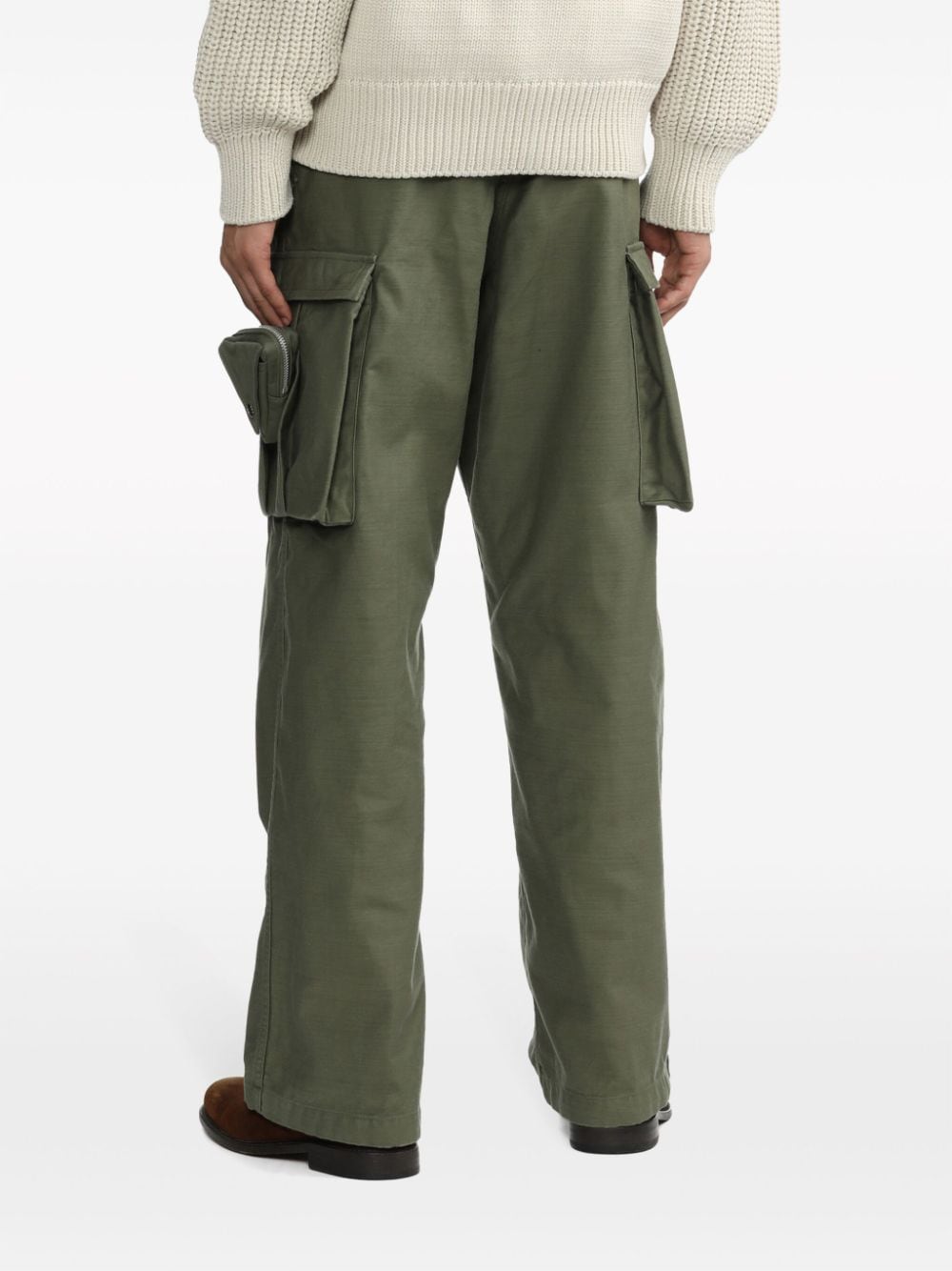 Shop Toga Straight-leg Cargo Trousers In 绿色