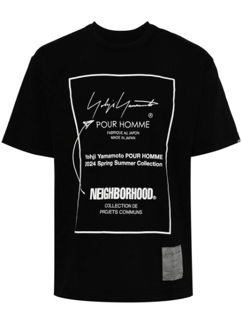 Yohji Yamamoto x NEIGHBORHOOD logo印花棉T恤