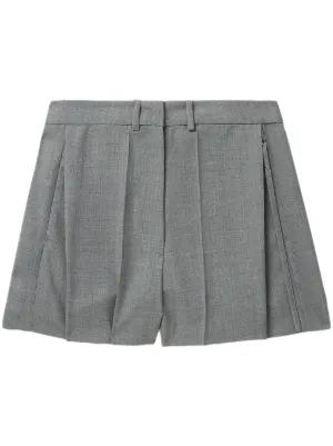 ショートパンツ LOW CLASSIC : 25SS / PLEATED SILK SHORTS (2COLORS) Low Classic Pleated Shorts | Grey | FARFETCH