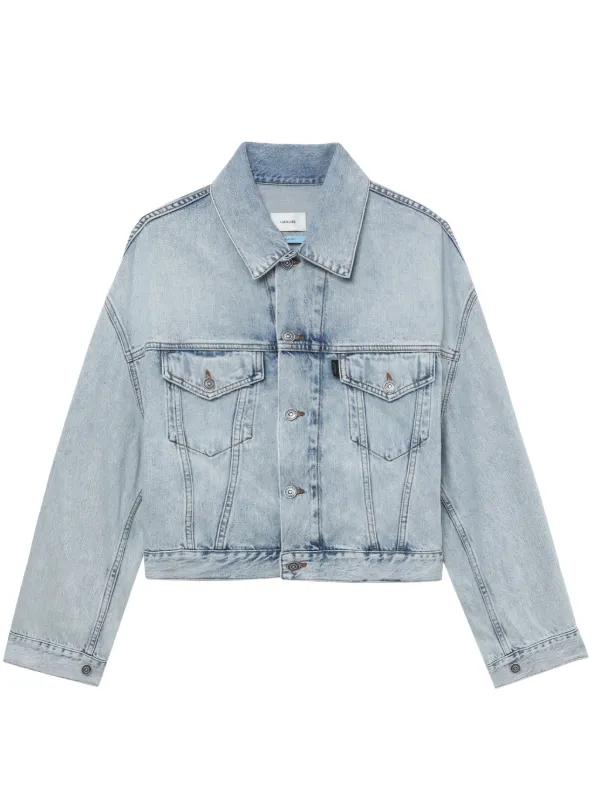 Haikure long sleeve Denim Jacket Blue FARFETCH CA