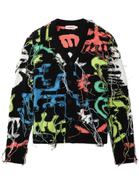 Charles Jeffrey Loverboy distressed graphic-print cardigan