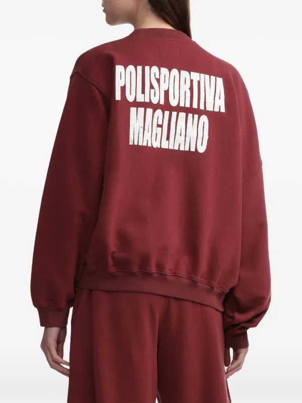 Magliano Polisportiva Asymmetric Sweatshirt | Red | FARFETCH JO