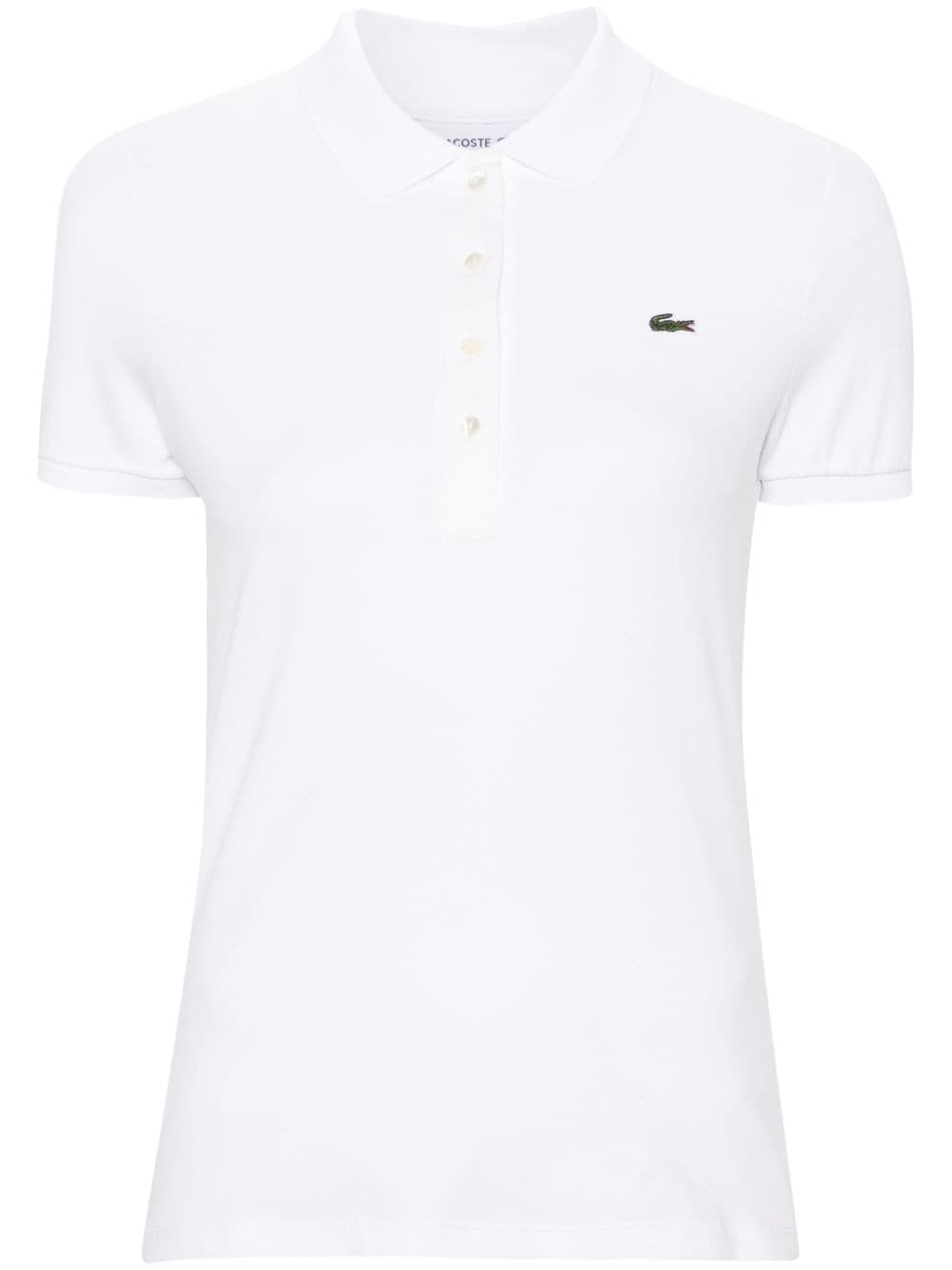 Shop Lacoste Logo-patch Polo Shirt In White