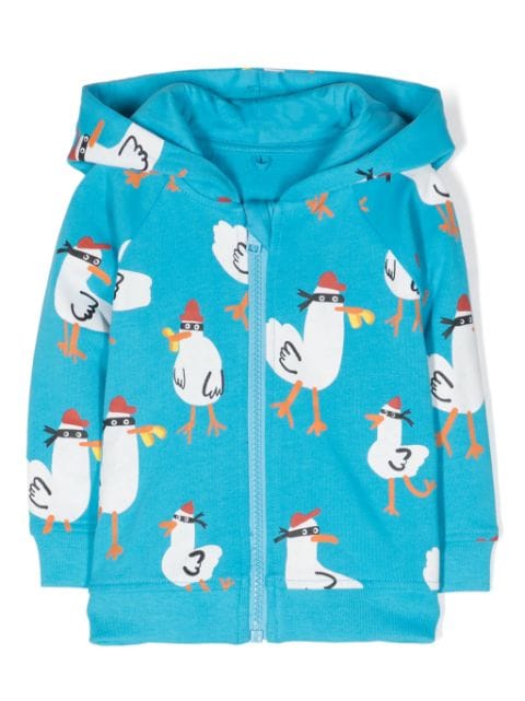 Stella McCartney Kids Seagull Bandit cotton hoodie