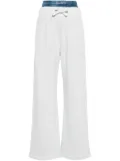 Halfboy layered straight-leg track pants - Blue