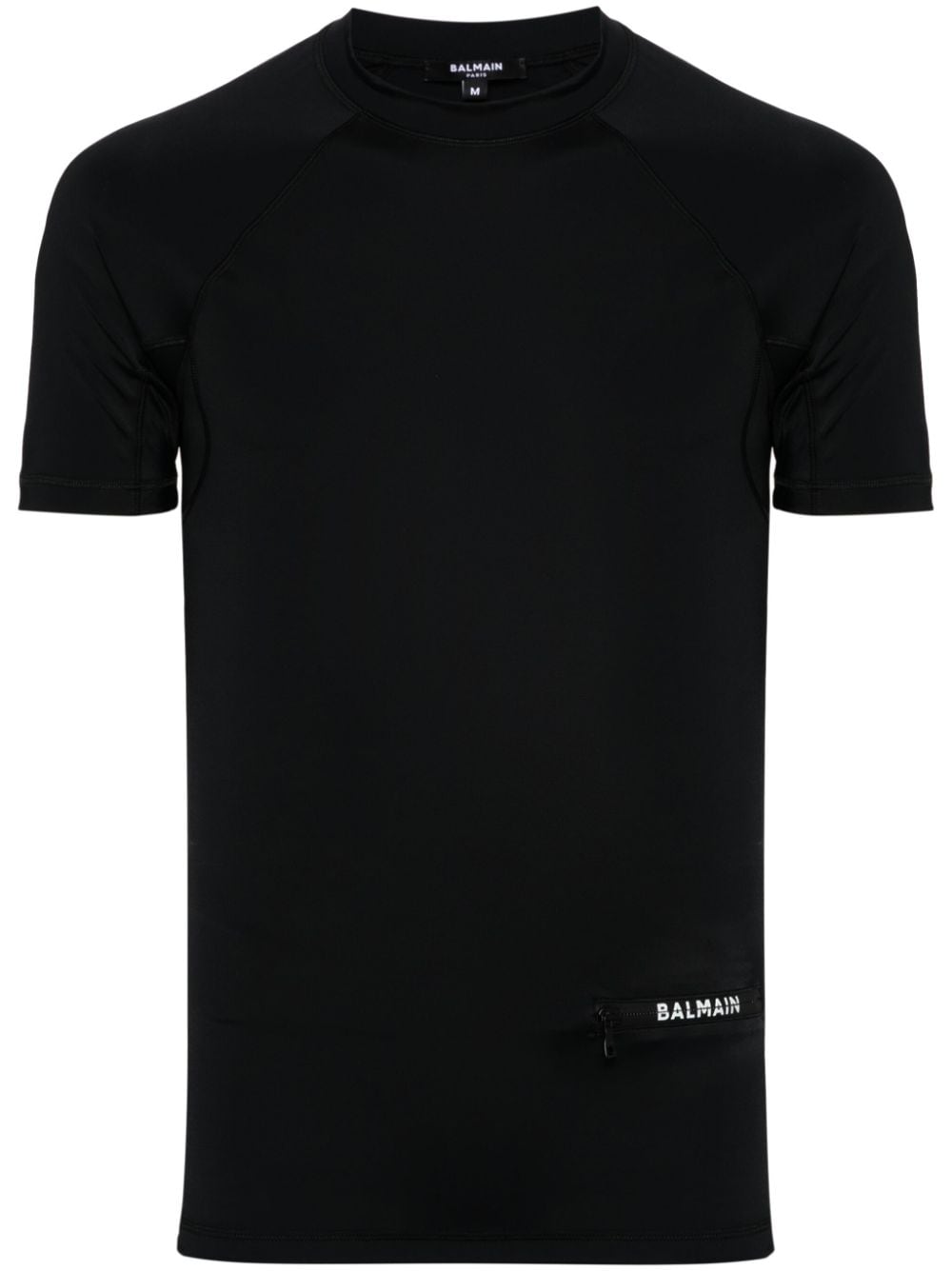 Balmain logo print T shirt Black FARFETCH CA