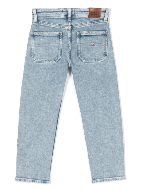 Tommy Hilfiger Junior Drawstring tapered-leg Jeans - Farfetch