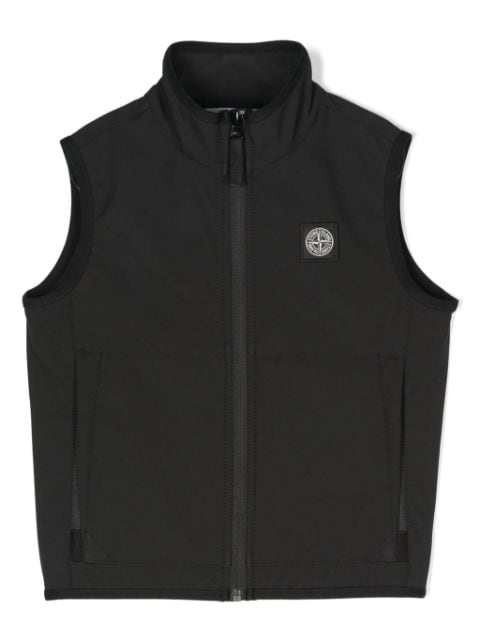 Stone Island Junior chaleco con parche del logo