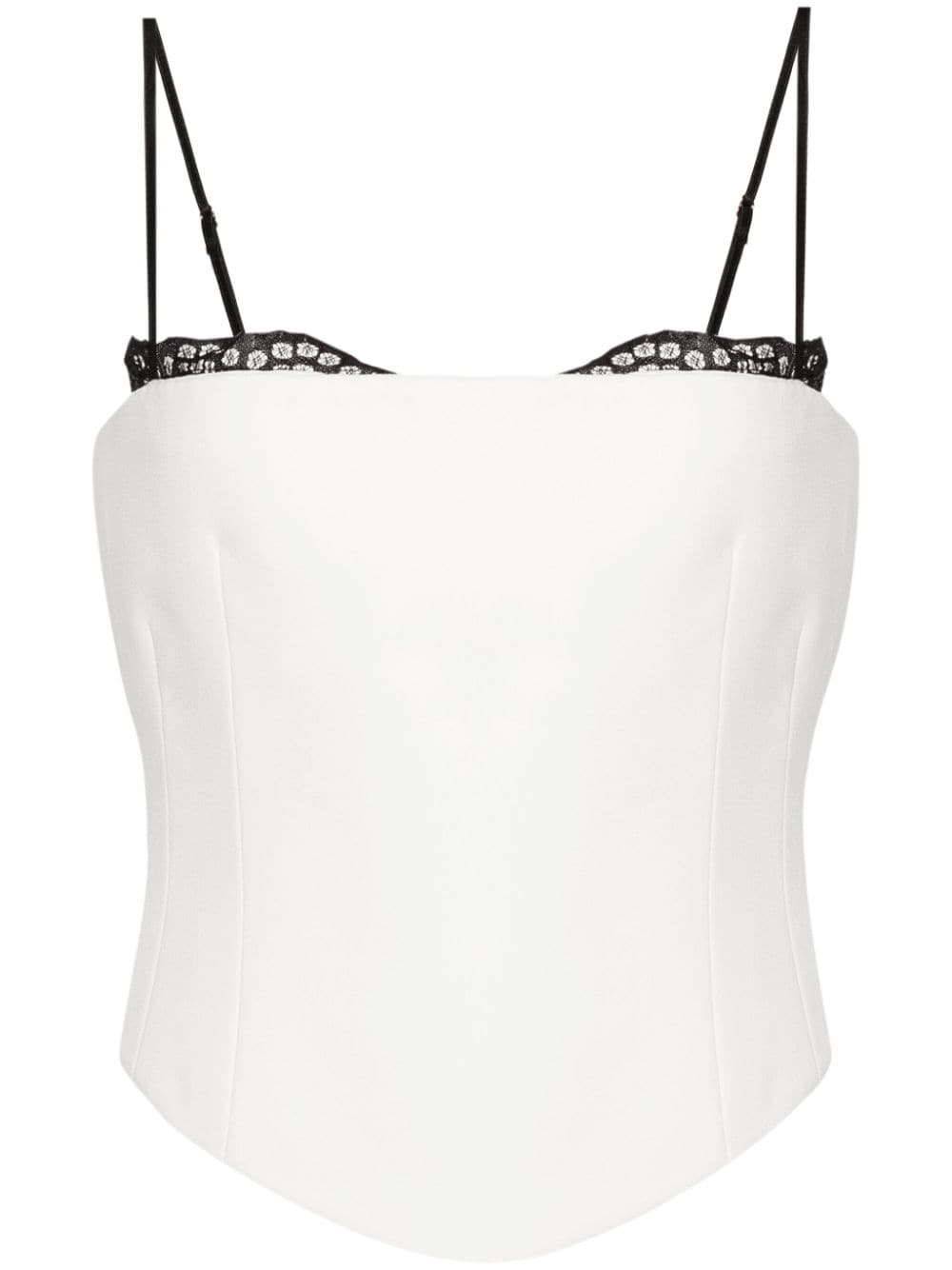 The New Arrivals Ilkyaz Ozel Crepe Bustier Top In White