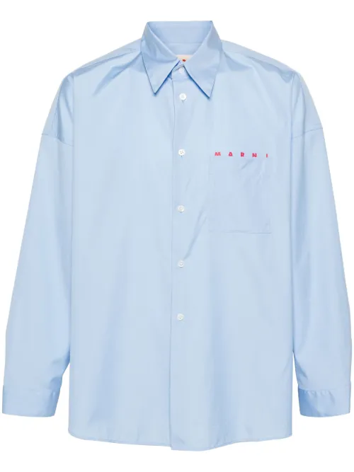 Chemise en coton à logo imprimé - Marni - Modalova