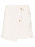 Halfboy cable-knit mini skirt - Neutrals