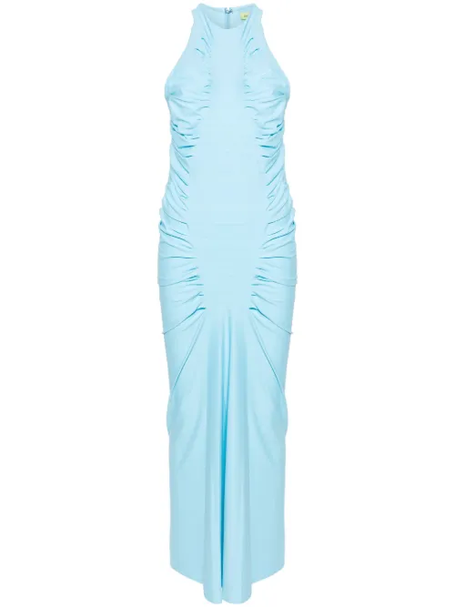 Robe longue sans manches à fronces - GAUGE81 - Modalova