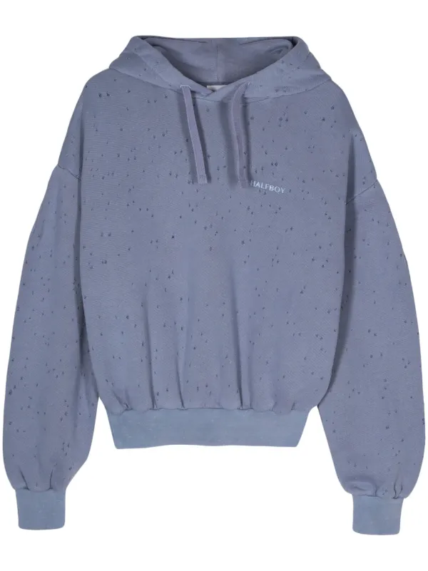 Halfboy Logo-print Hoodie in Blue