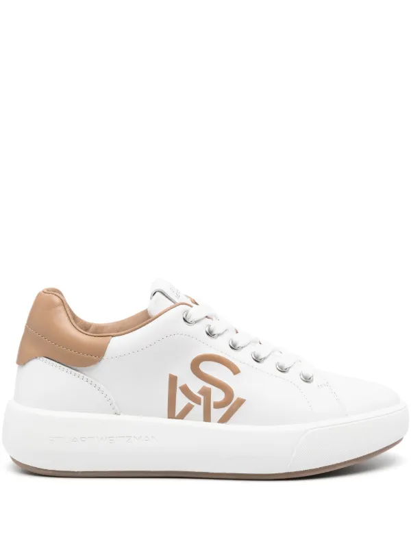 Stuart Weitzman SW Pro Leather Sneakers Farfetch