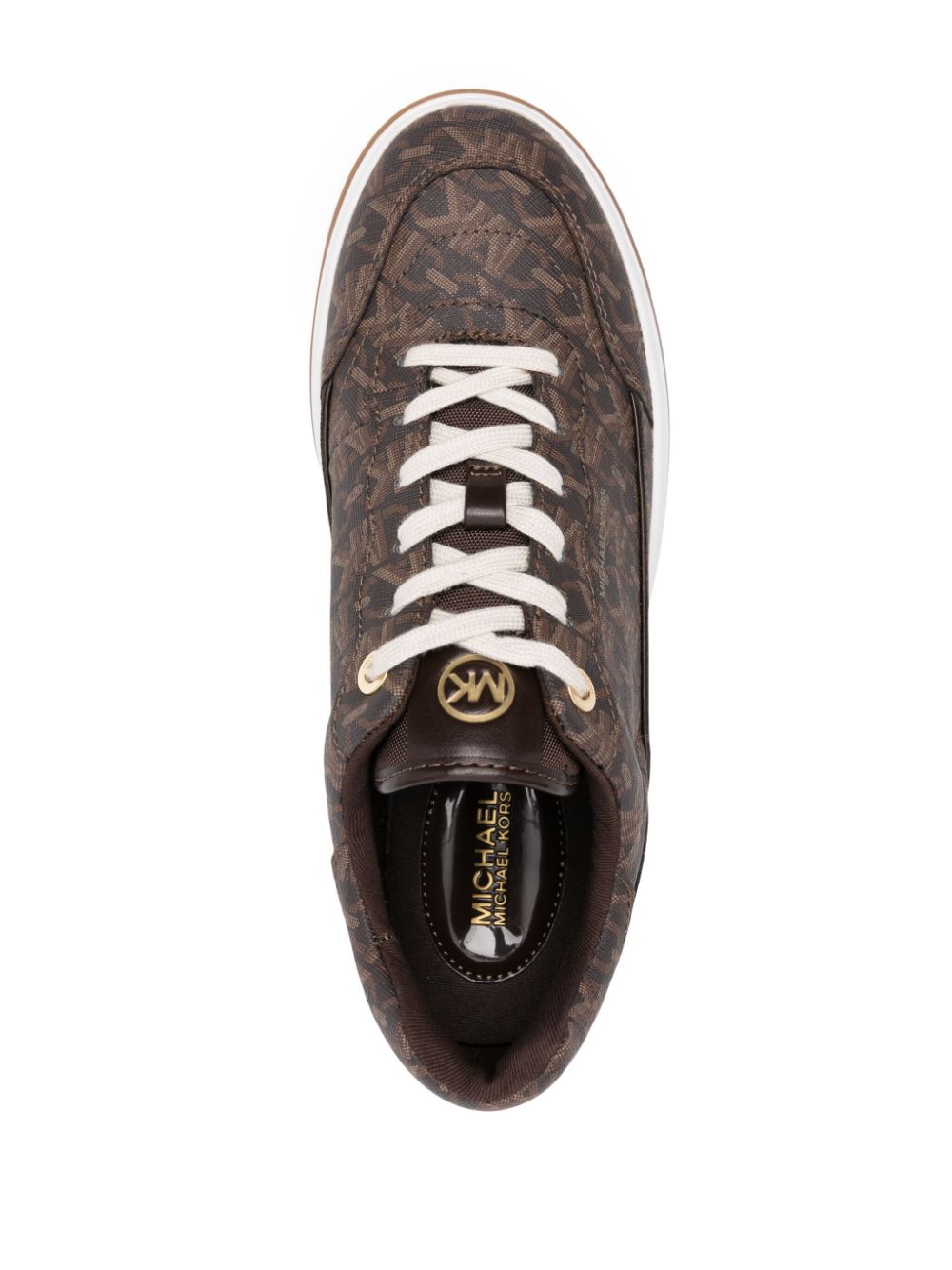 Shop Michael Michael Kors Hayes Flatform Sneakers In Brown