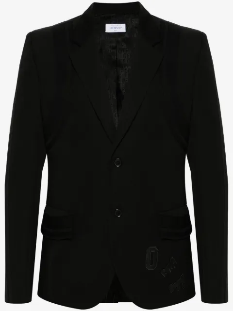 Off-White blazer estilo universitario con botones