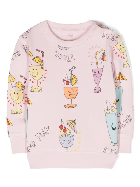 Stella McCartney Kids Summer Cocktail cotton sweatshirt