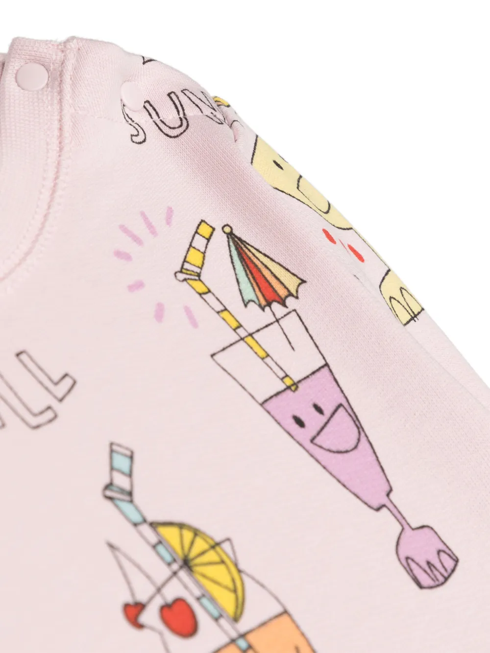 Shop Stella Mccartney Summer Cocktail Cotton Sweatshirt In Pink