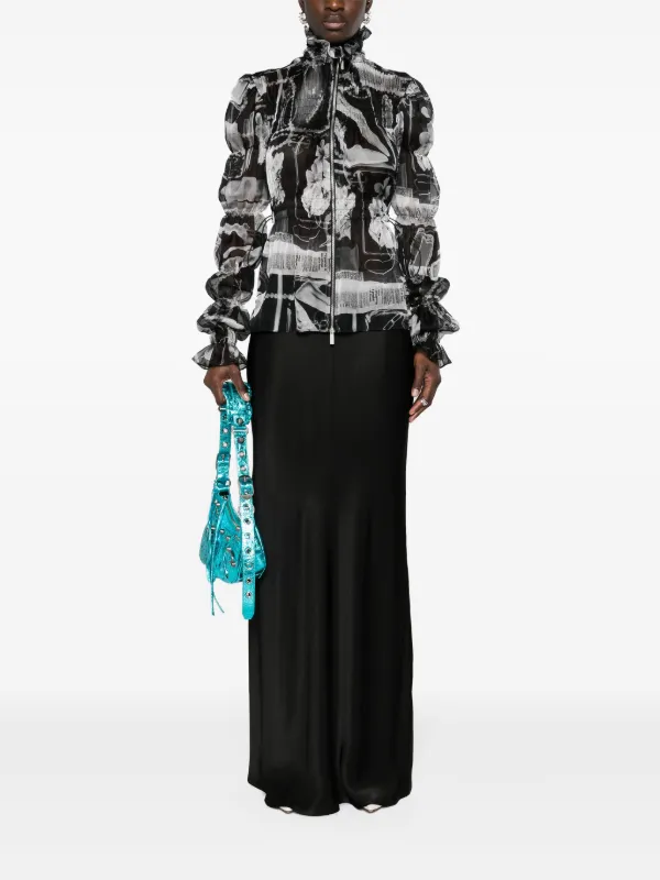 Off-White Xray Silk Blouse | Black | FARFETCH GE