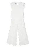 La Stupenderia lace-detailing trousers set - White