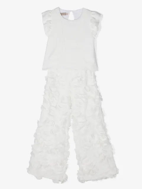 La Stupenderia lace-detailing trousers set