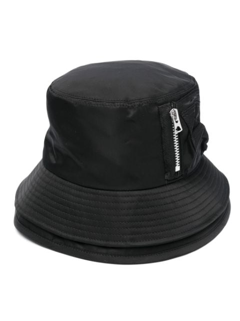 sacai layered bucket hat