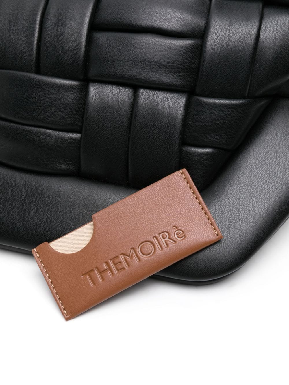 Shop Themoirè Bios Woven Clutch Bag In Black